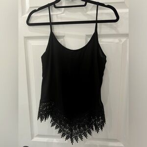 Tank top with crochet bottom